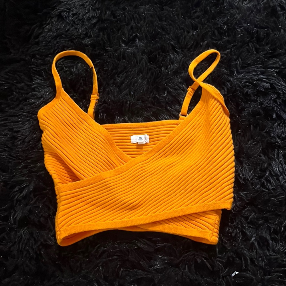 aerie orange top xs